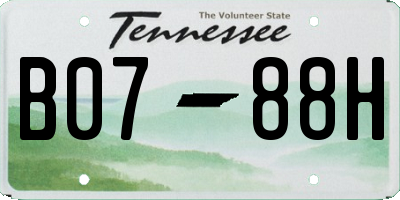 TN license plate B0788H