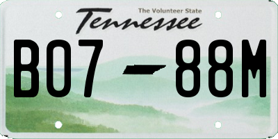 TN license plate B0788M