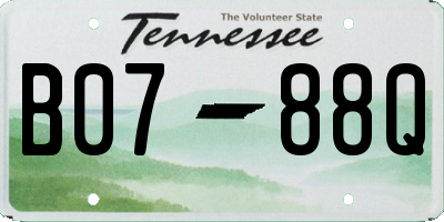 TN license plate B0788Q