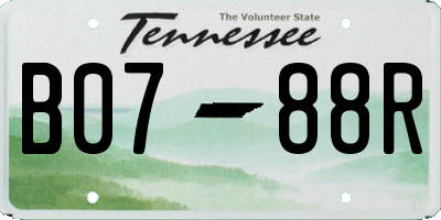 TN license plate B0788R