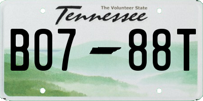 TN license plate B0788T