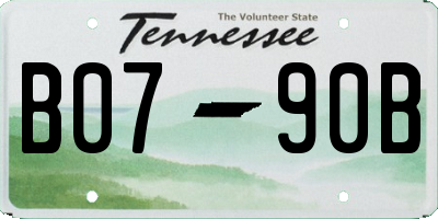 TN license plate B0790B