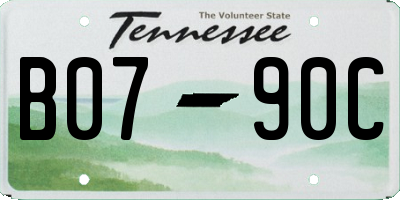 TN license plate B0790C