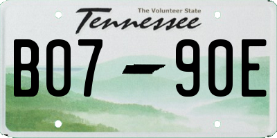 TN license plate B0790E