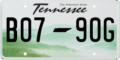 TN license plate B0790G