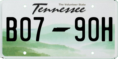 TN license plate B0790H