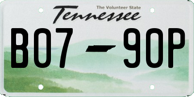 TN license plate B0790P