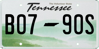 TN license plate B0790S