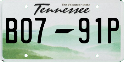 TN license plate B0791P