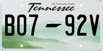 TN license plate B0792V