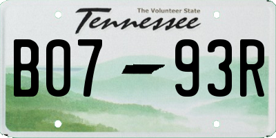 TN license plate B0793R