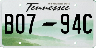 TN license plate B0794C
