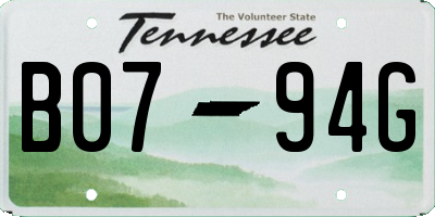 TN license plate B0794G