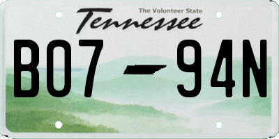 TN license plate B0794N