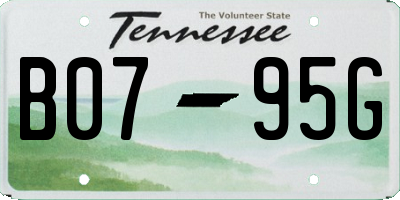 TN license plate B0795G