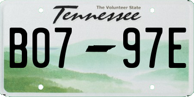 TN license plate B0797E