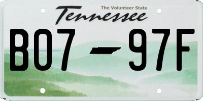 TN license plate B0797F
