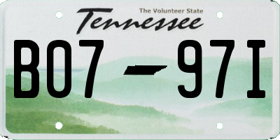 TN license plate B0797I