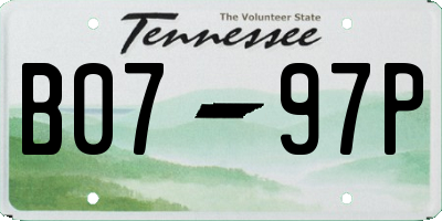 TN license plate B0797P