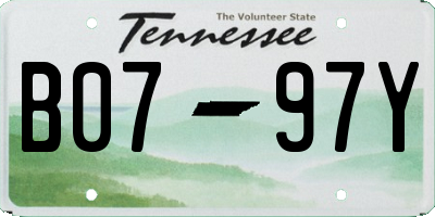 TN license plate B0797Y