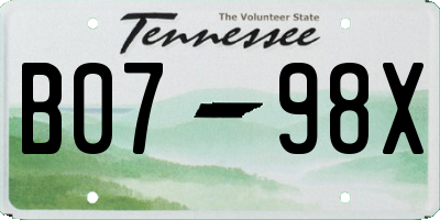 TN license plate B0798X