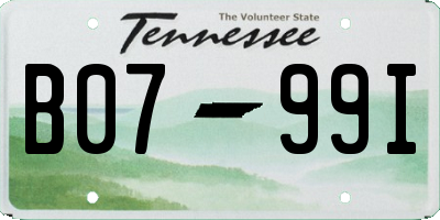 TN license plate B0799I