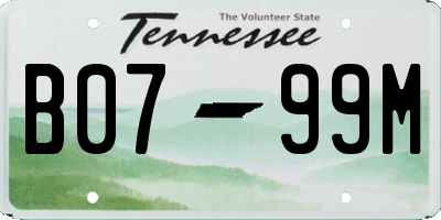 TN license plate B0799M
