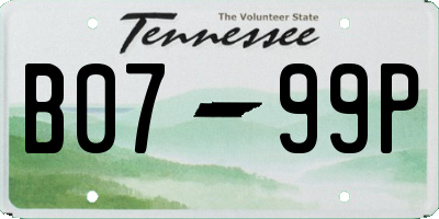 TN license plate B0799P