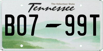 TN license plate B0799T