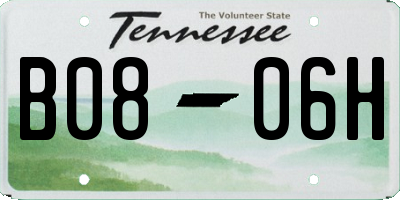 TN license plate B0806H