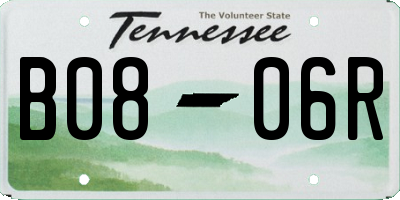 TN license plate B0806R