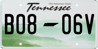 TN license plate B0806V