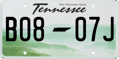 TN license plate B0807J