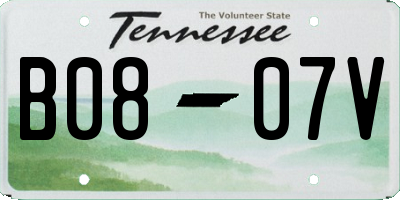 TN license plate B0807V
