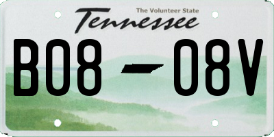 TN license plate B0808V