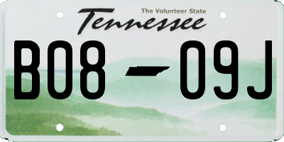TN license plate B0809J