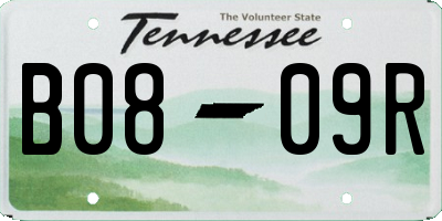 TN license plate B0809R