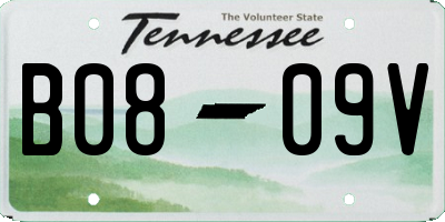 TN license plate B0809V