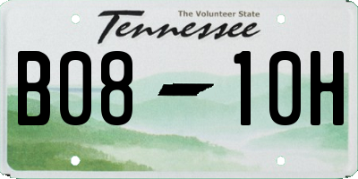TN license plate B0810H