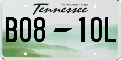 TN license plate B0810L