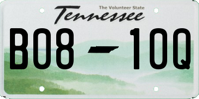 TN license plate B0810Q