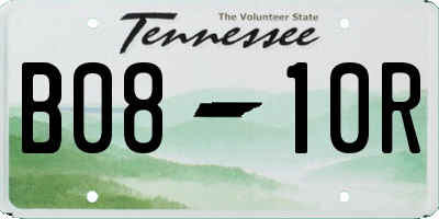 TN license plate B0810R
