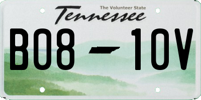 TN license plate B0810V