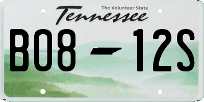 TN license plate B0812S