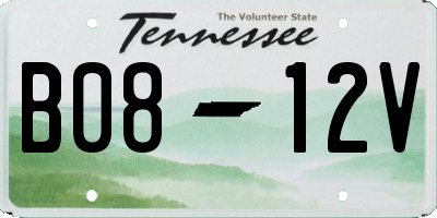 TN license plate B0812V