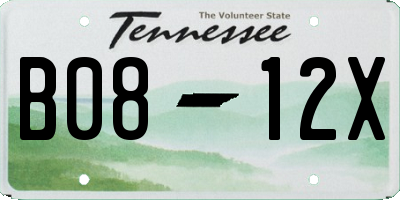 TN license plate B0812X