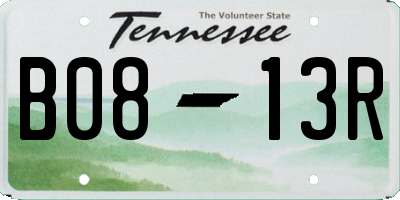 TN license plate B0813R