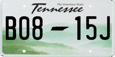 TN license plate B0815J