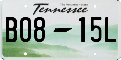 TN license plate B0815L