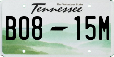 TN license plate B0815M